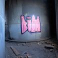 Graffiti na jedné z nádrží